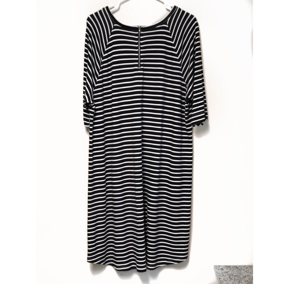 Premise Plus Size Striped T Shirt Style Dress - Picture 2 of 4